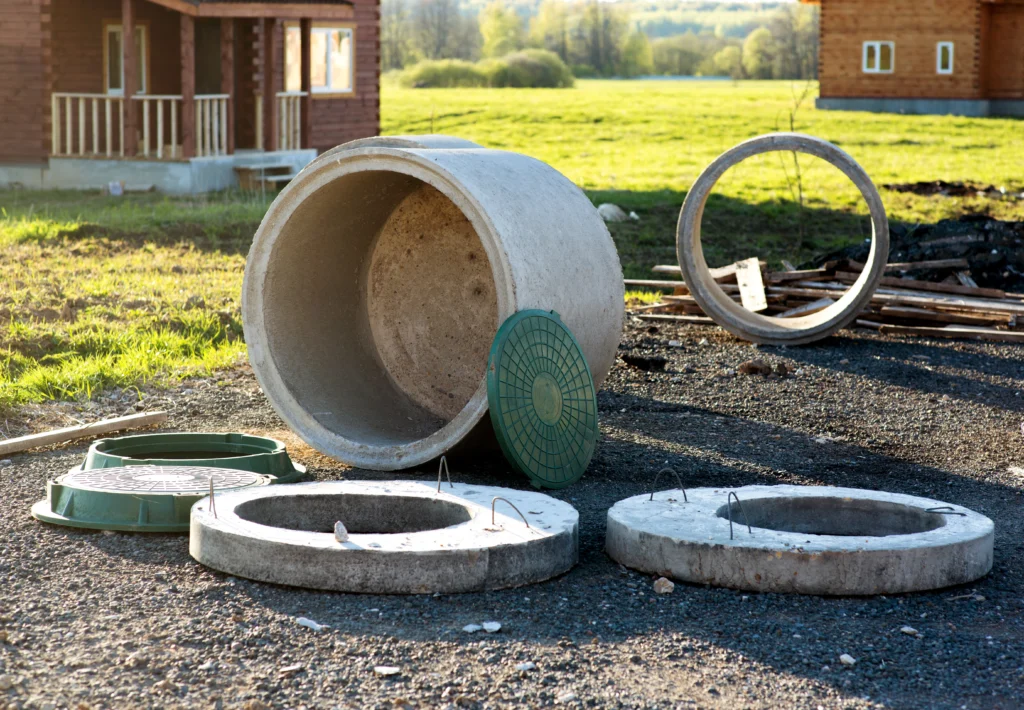 Concrete septic tank components